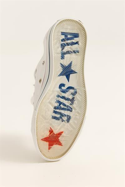 Taban Detaylı Şeritli Kadın Ayakkabı Beyaz