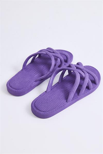Yazlık Kaydırmaz Taban Ahtapot Terlik Mor