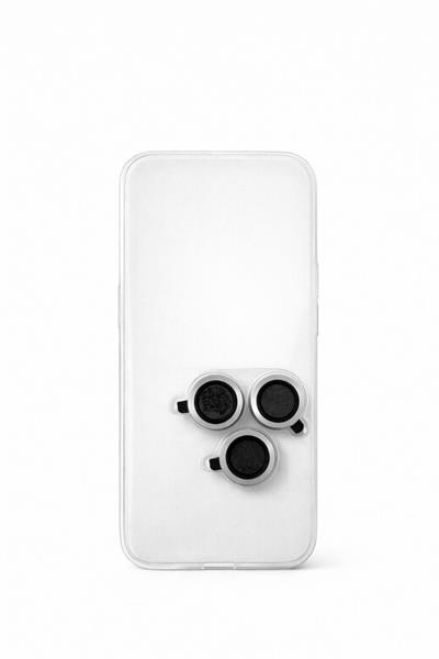 17 Pro Max Uyumlu Magsafe Dönebilen Halkalı Kılıf Lens Korumalı Gri