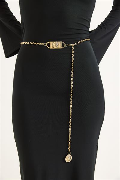 Zincir Kadın Kemer Gold 95 CM