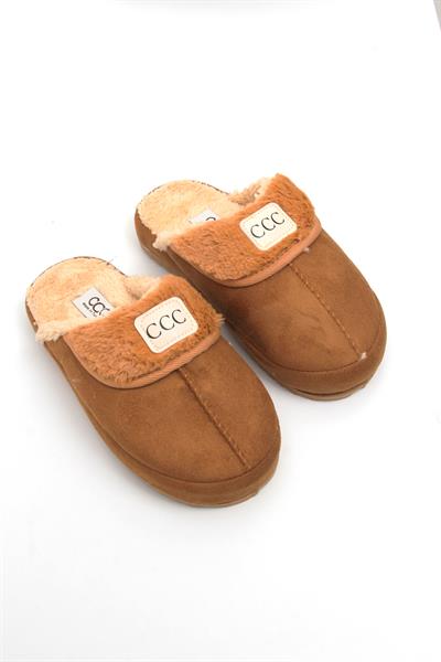 Kadın İçi Yünlü Kışlık Taba Ev Terliği