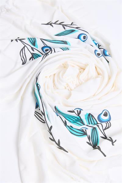 Bamboo Plaj Havlusu Beyaz