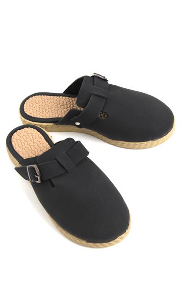 Kadın Önü Kapalı Tek Tokalı Siyah Terlik 