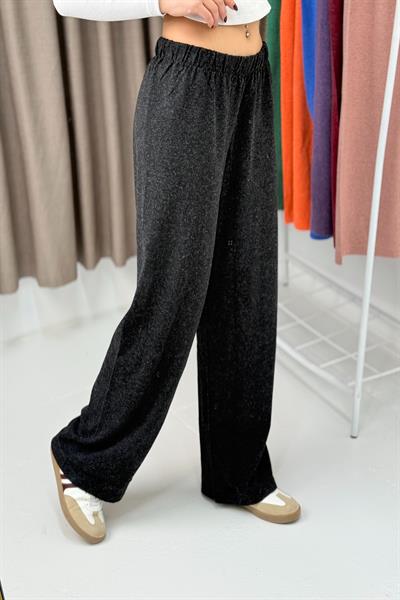 Kadın Triko Antrasit  Salaş Pantolon  