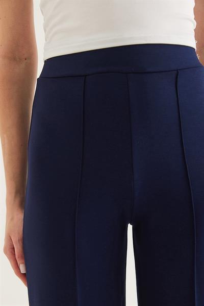 Kaymak Dokulu Modal Palazzo Pantolon Lacivert