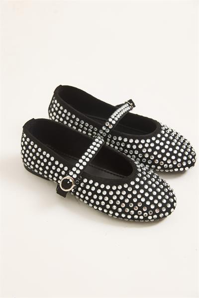 Tek Bant Taş Detaylı Kadın Babet Gümüş