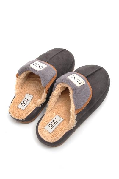 Kadın İçi Yünlü Kışlık Füme Ev Terliği