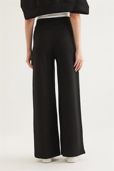 Kaymak Dokulu Modal Palazzo Pantolon Siyah