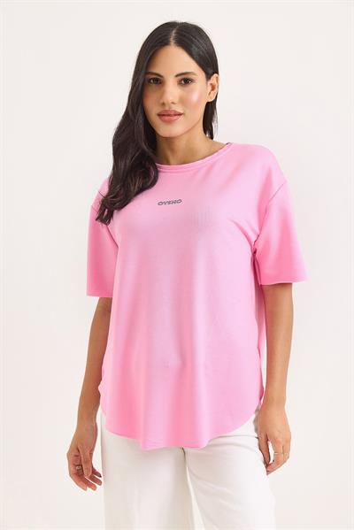Bisiklet Yaka  Oysho Basic Tshirt Pembe