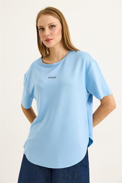 Bisiklet Yaka  Oysho Basic Tshirt Mavi