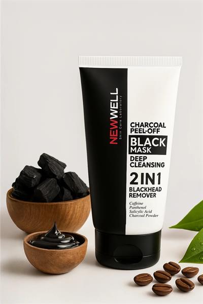 Black Mask 2 In 1 Soyulabilir Siyah Maske 