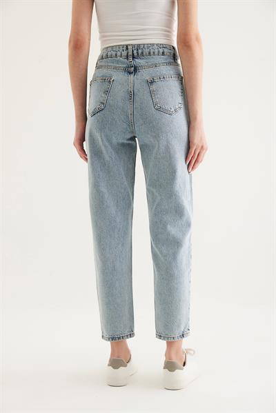 Yüksel Bel Kadın Kot Pantolon Mavi