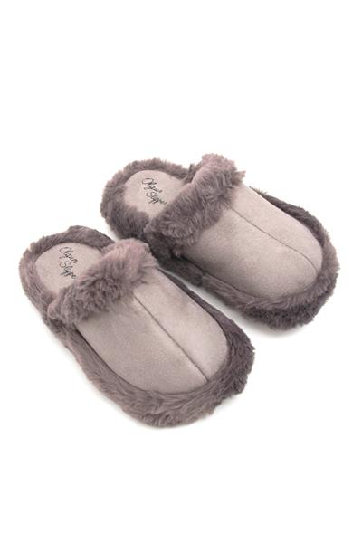 Kadın Rahat Taban Kışlık Füme Ev Terliği  