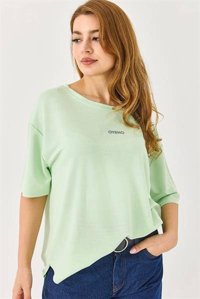 Bisiklet Yaka  Oysho Basic Tshirt Yeşil