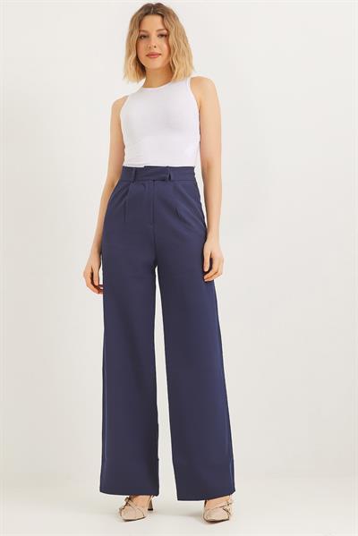 Kancalı Yüksek Bel Salaş Palazzo Pantolon Laci