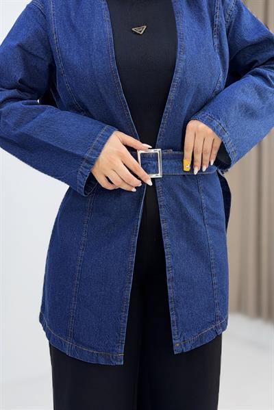 Kadın Kuşaklı Jena Kimono Lacivert