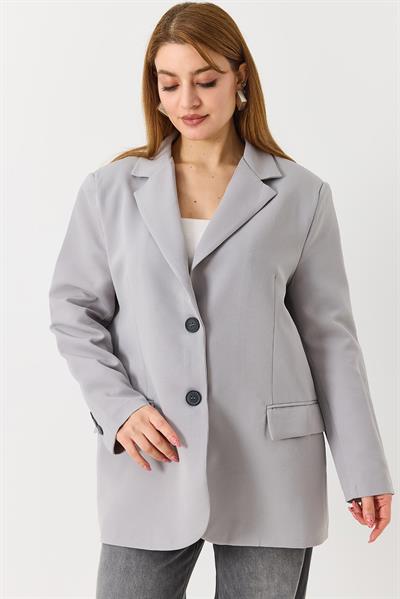 Kadın Oversize Çift Düğmeli Blazer Ceket