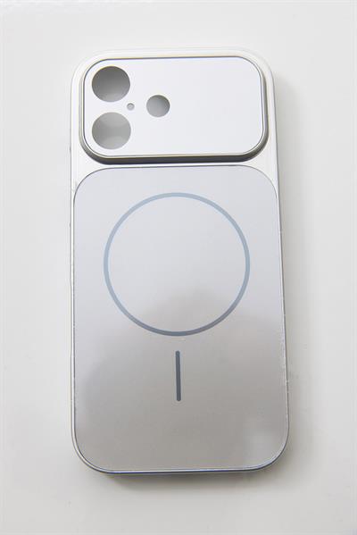 İphone 17 Uyumlu 17 Pro Max Görünümlü Çevirici Kameralı Kılıf Gri