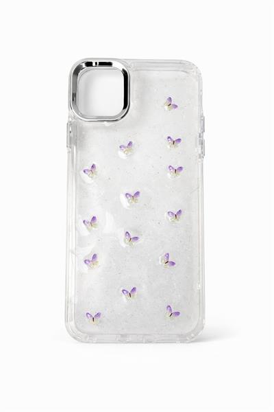 İphone 11 Uyumlu Şeffaf Kelebek Figürlü Kılıf