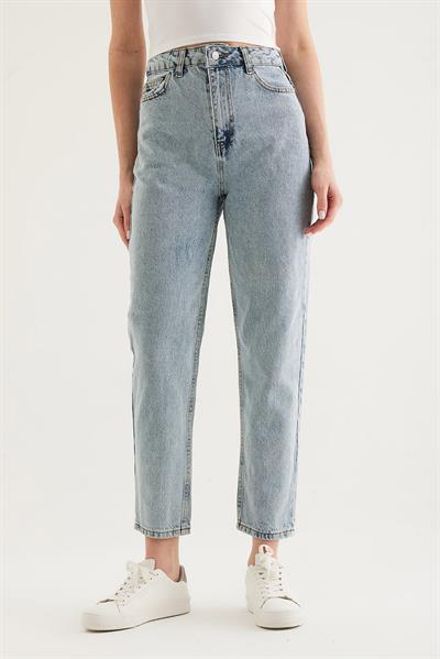 Yüksel Bel Kadın Kot Pantolon Mavi