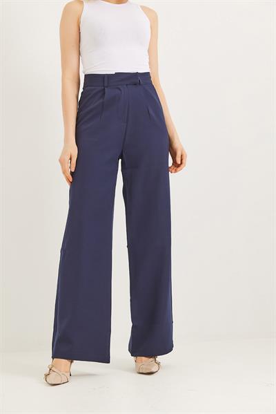 Kancalı Yüksek Bel Salaş Palazzo Pantolon Laci
