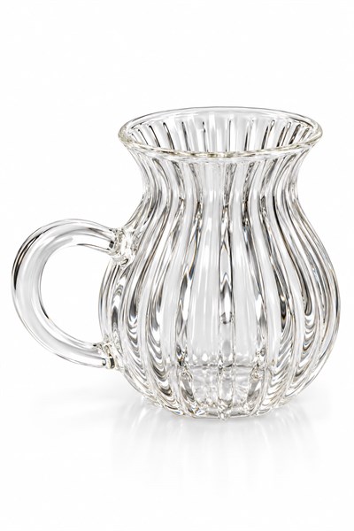 6lı Kulplu Tombul Çay Bardağı Şeffaf