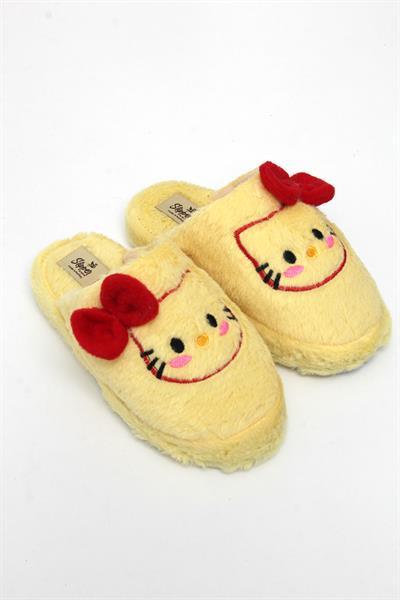 Hello Kitty Figürlü Kadın Ev Terliği Sarı