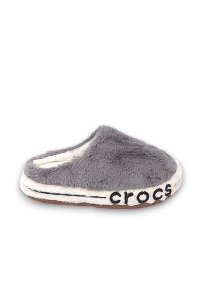 Kadın  İçi Yünlü Önü Kapalı Gri Ev Terliği