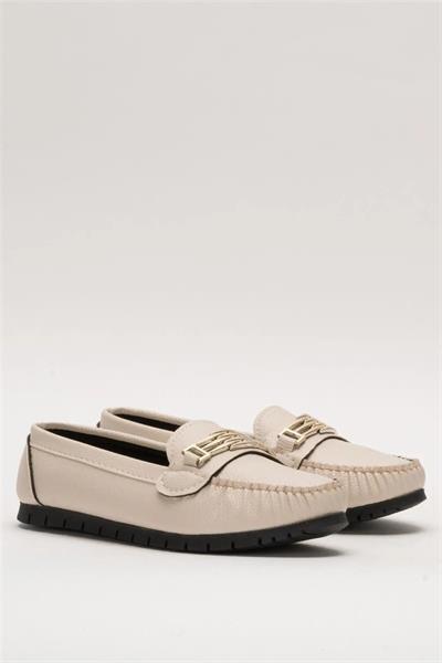 Hafif Taban Aksesuarlı Günlük Babet Vizon