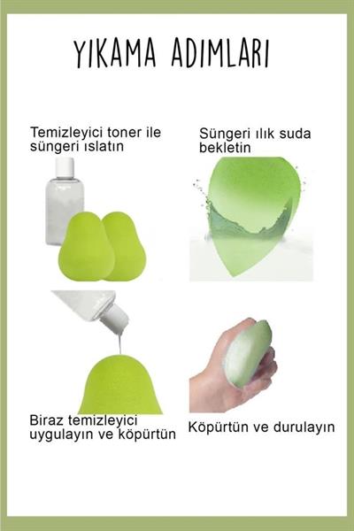 Tekli Meyve Temalı Makyaj Süngeri Avakado