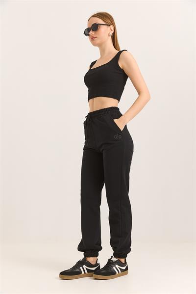 	Alo Baskılı Cepli Beli Lastikli İki İp Siyah