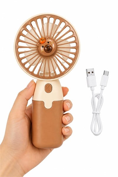 Mini El Fanı Kahverengi