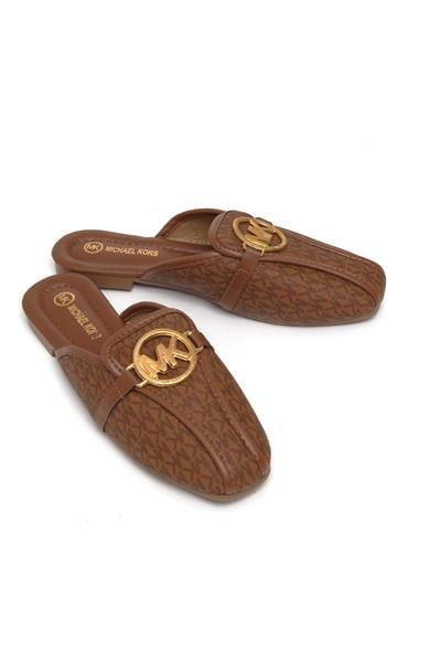 MK Aksesuarlı Şık Kadın Terlik Taba