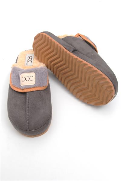 Kadın İçi Yünlü Kışlık Füme Ev Terliği