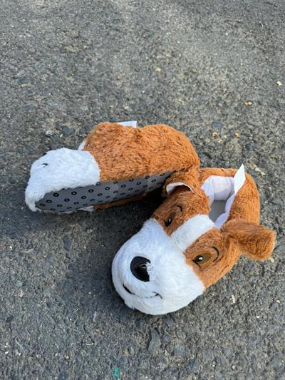 Yumuşak Taban Sevimli Köpek Panduf Taba