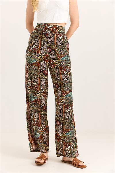 Bol Paça Beli Kalın Kemerli Pantolon Karışık