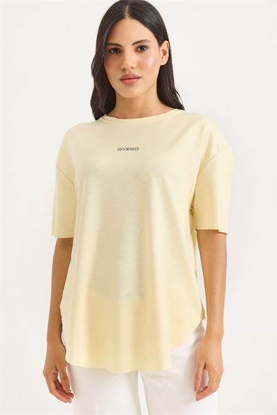 Bisiklet Yaka  Oysho Basic Tshirt Sarı