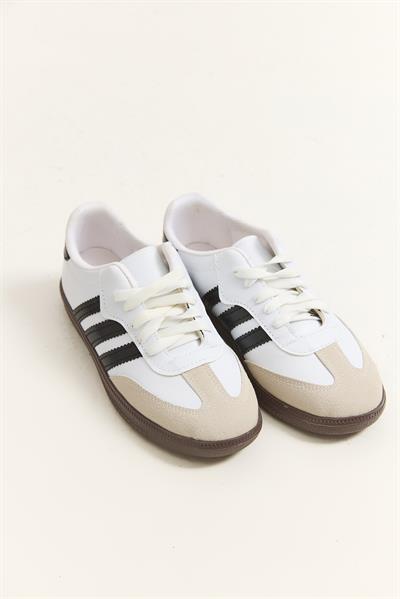 Üç Bant Samba Model Ayakkabı Beyaz