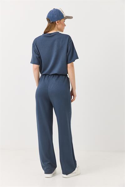 Kadın Modal Kısa Kollu Rahat Takım Antrasit
