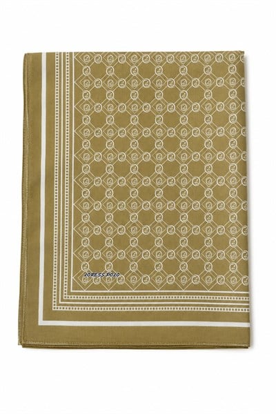 Kadın Monogram Desenli 180X70 Ölçülü Şal Yağ Yeşili
