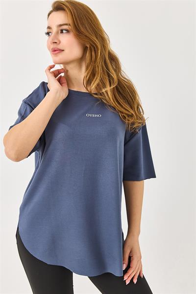 Bisiklet Yaka  Oysho Basic Tshirt Gri