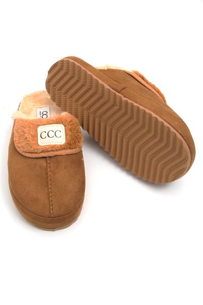 Kadın İçi Yünlü Kışlık Taba Ev Terliği