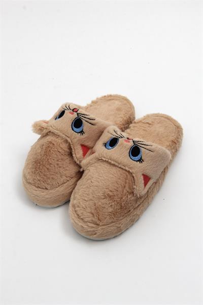 Önü Kapalı Tweety Model Ev Terliği Kahverengi