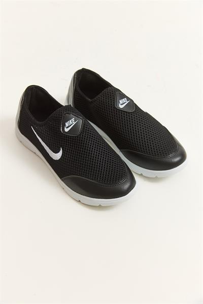 Bağcıksız Model Comfort  Spor Ayakkabı Siyah Beyaz