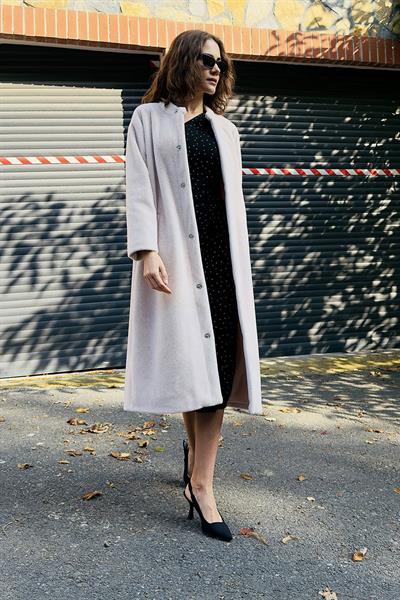 Yumuşak Modern Çıtçıtlı Kaban Pudra