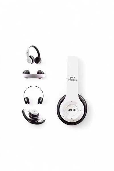 Kulak Üstü Beyaz Bluetooth Kulaklık
