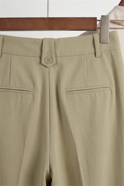 Kadın Rahat Kesim Bol Paça Yüksek Bel Pantolon Vizon