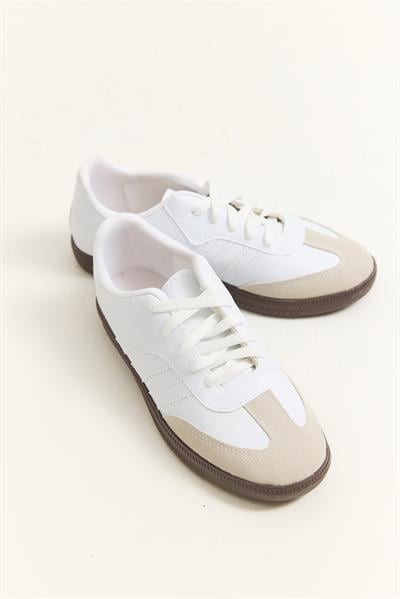 Üç Bant Samba Model Ayakkabı Bej