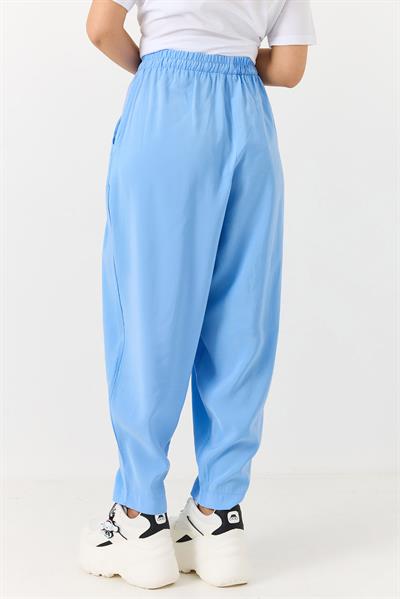 Kadın Şalvar Tipi Salaş Bel Bağcıklı Pantolon