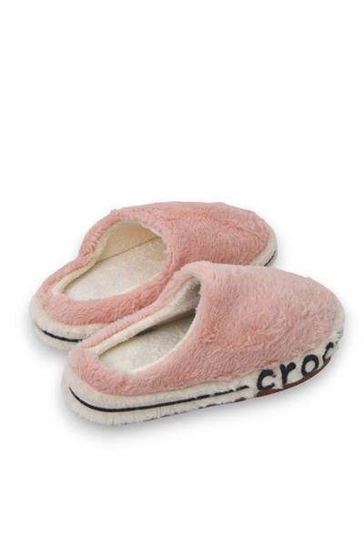 Kadın  İçi Yünlü Önü Kapalı Pembe Ev Terliği